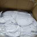 50 PCS White Washable and Removable Universal Wedding Banquet Chair Covers with Polyester Spandex Elastic Sliding Arc Design Chair Covers