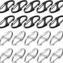 2 x MILAKE 20 Pcs Zipper Clips Anti Theft Security Locks with Dual-Opening S Carabiner, Zipper Locks Replacement for Backpacks, Luggage, and Keys, Portable S Clips Zinc Alloy Connectors (Black, 20 PCS)