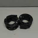 Clout Fitness Olympic Barbell Clamps Collars Quick Release Pair of Locking Weight Clips Fit 2 Inch Barbell for Weightlifting (Black)