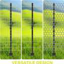 Fence Posts 4 Feet, Heavy Duty Metal Fence Post with U-Channel, Steel Fence U Post for Wire Fencing Steel Post for Yard, Outdoor Wire (Black - Set 15)