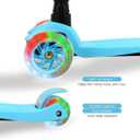 3 Wheel Scooter for Kids Ages 6-12,Kids Scooter with Light Up Wheels, Sturdy Deck Design, and 4 Height Adjustable Suitable for Kid Ages 3-12