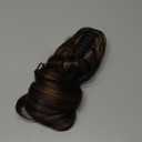 18" Ponytail Extension Clip On Pony Tails Hair Extensions Claw Clip Hair Extensions Ponytail for Women, Long Wavy Ponytail for Quick Hairstyle Change, Perfect for Gym, Travel, and Busy Mornings (Dark Brown with Brown Highlights)