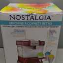Nostalgia Snow Cone Shaved Ice Machine - Retro Table-Top Slushie Machine Makes 20 Icy Treats - Includes 2 Reusable Plastic Cups & Ice Scoop - Retro Red