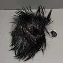 BESTBEL+Hair Cap 80's Long Silver Black Wig for Women Rocking Diva Wig Long Spiky Wig with Bangs Rocker Anime Funny Hair for Halloween Cosplay Womens Cosplay Outfit for Costume Party