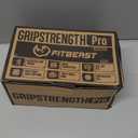 FitBeast Grip Strength Trainer, Hand Gripper Strengthener Kit - 6 Pack with Adjustable Resistance Forearm Strengthener, Forearm Exerciser and Massage Balls for Hand Therapy, Grip Training (Black)