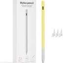 Stylus Pen for iPad 2018-2026, 2X Fast Charge Active Pencil with Tilt Sensitivity & Palm Rejection, iPad 11/10/9/8/7/6/A16, Air M4/M3/M2, Pro M5/M4, Mini 7/6/5 (Yellow)