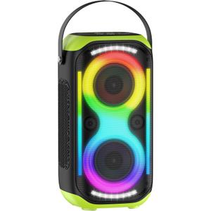 Bluetooth Speaker 160W Loud Wireless Boombox Portable Big Powerful Deep Bass Sound TWS Large Outdoor Home Party Speakers with Subwoofer LED Lights (Black)