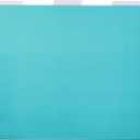 Amazon Basics Hanging File Folders with Adjustable Tabs for Document Organization, Letter Size, Aqua, 25-Pack