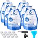 Dreyoo 6 Pack Paint Storage Bags with Funnel and Filler Clip, 1.5L Reusable Storage Bags for Leftover Water Based Paint, Airtight Clear Pouches Containers, for Home DIY Professional Painters