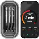 CHEF iQ Sense Smart Wireless Meat Thermometer with 3 Ultra-Thin Probes, Unlimited Range Bluetooth Meat Thermometer, Digital Food Thermometer for Remote Monitoring of BBQ Grill, Oven