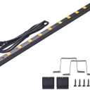 10-Outlet Heavy Duty Power Strip Surge Protector Metal Long Extension Cord 6-Foot, SGS Certified,Black(1000J)
