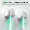 6 Pcs Toothbrush Holders Wall Mounted, Single Slot Design, Shower Self Adhesive Wall Mounted Toothbrush Holder with Cover, Waterproof and Dustproof, Suitable for Bathroom, Family, Travel (Transparent)