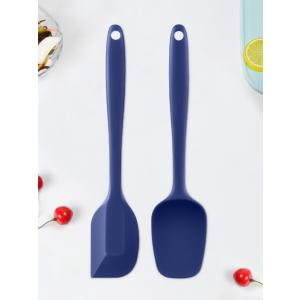 2-Pack Silicone Spatulas Set, 10-Inch High Heat Resistant Non-Stick Rubber Spatulas for Baking, Cooking, and Mixing  Dishwasher Safe (Blue)