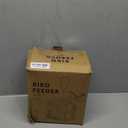 Bird Feeders for Outdoors, Metal Bird Feeder with Double Suet Cage Weatherproof Metal Roof, 2 in 1 Mixed Seeds Suet Feeder, 4Lbs Large Capacity, Great for FinchCardinalChickadeeBrown