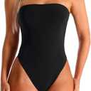 Navneet Women Tube Top Bodysuit Shirt Strapless Sleeveless Body Suits One Piece Leotard SIZE XS