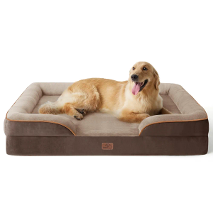 Bedsure XXL Orthopedic Dog Bed for Extra Large Dogs - Washable Giant Dog Cat Bed Waterproof, Comfort Dogs Couch Sofa with Washable Removable Cover, Pet Bed with Nonskid Bottom, Brown, 52"
