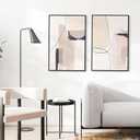 Upsimples 22.375 x 34 Poster Frame Black 3 Pack, Scratch-Proof Picture Frames 22.375 x 34 for Photo Gallery - Slide-In Strips, Horizontal or Vertical Wall Mounting