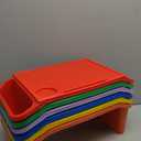 6 Pack Kids Lap Desk Tray with Storage Slots, Portable Lap Desk, Activity Tray, Drawing, Stackable, Writing, Eating, Classroom, 19.69" L x 9.84" W x 7.1" H (Multicolor)