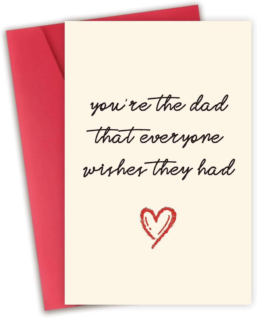 4 x Funny Father's Day Card, Fathers Day Gift, Happy Birthday Card
