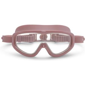Petites Pommes Adult Swim Goggles for Ages 14+  Lightweight Silicone, Anti-Fog Wide Lens, Hair-Safe Buckle, Cotton Pouch (Dark Rose)
