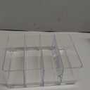 STORi 4-Compartment Clear Plastic Organizer, Rectangular Divided Makeup and Vanity Storage Bin, Use Upright for Eyeshadow Palettes, Made in USA