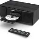 Vintage Bluetooth Stereo System for Home, THINKYA 36W RMS Micro HiFi Systems CD Player Dual 3 Bass with Bluetooth Audio Streaming, FM Radio, USB Port, Aux-in, Remote Control(NO Clock & Alarm)