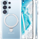 TORRAS Ultra Slim for Samsung Galaxy S26 Ultra Case Clear with Magnetic Stand, [Never Yellow] [Fit for MagSafe] [Openedge]Frameless Thin Minimalist for S26 Ultra Case with Kickstand, Hard Protection