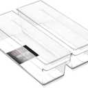 BINO | Plastic Storage Bins, Small - Shallow | THE HANDLER COLLECTION | Multipurpose Organizer Bins | Kitchen Pantry Organizers and Storage | Clear Containers for Organizing Home | Freezer Organizer
