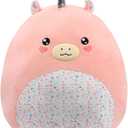 20-Inch Large Unicorn Plush Pillow with Floral Belly Cute Soft Hugging Plush Toy Jumbo Stuffed Animal Birthday for Girls Kids Adults, Pink