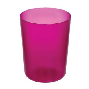 iDesign Round Plastic Trash Can for Bath, Bedroom, Office - The Finn Collection  7.64" x 10", Magenta