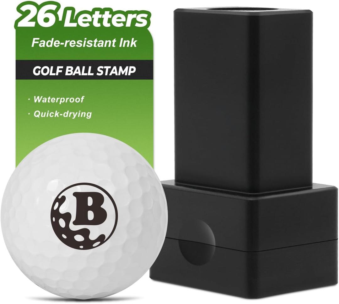 Golf Ball Stamp - Golf Accessories for Men - Personalized Golf Marker - Golf Ball Marker for ID - Golf Gifts for Men & Golfers - Essential Golf Stuff - Durable Golf Stamp for Golf Enthusiasts, B