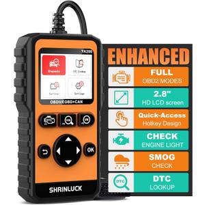 Y2 2.8'' Color Graphing Screen OBD2 Scanner Diagnostic Tool,Enhanced PRO Check and Reset Engine Fault Code,DTC Lookup,O2 Sensor Test,Live Data,Freeze Frame,OBDII Code Reader Tool for All Cars