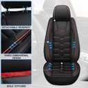 IKABEVEM Seat Covers Fit for Nissan Sentra 2008-2025 2026 Full Set Car Seat Cover Faux Leather Seat Cushion Waterproof Auto Protectors(Black & Red Line)