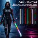 EVADA Neon LED Spark Sword with Sound and Fog, Type-C Recharge, 31.5" Glowing Ninja Blade Weapon for Kids and Adults, Toys for Cosplay, Rave and HalloweenRed