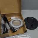 12X Large Magnifying Glass with Light and Stand, 5.2 Inch Magnifier with 5 Color Modes Stepless Dimmable, Hands Free Magnifying Glass Desk Lamp for Reading Crafts Repair Close Work, Black