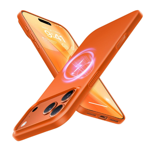 TORRAS Magnetic SlimFit for iPhone 17 PRO MAX Case, UltraThin 17 ProMax Phone Case Compatible with MagSafe, Light AntiScratch Matte Hard PC Bayer 6.9 inch OriginFit, Glossy Orange