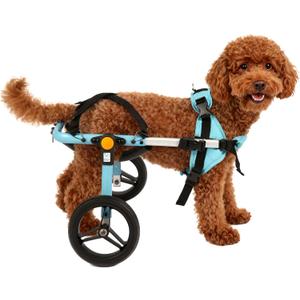 TailWaggers Dog Wheelchair for Back Legs | Adjustable Mobility Aid | All-Terrain Wheels (15-25lbs,12-17"), Blue