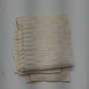 TREELY 100% Cotton Knitted Throw Blanket Couch Cover Blanket(31 x 40 Inches, Ivory White)