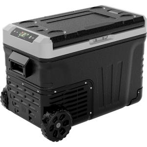 EUHOMY 12 Volt Refrigerator, 37QT(35L) Electric Cooler, Portable Freezer 12V/24V DC 110-240V AC, 12V Fridge -4~68, 12V Cooler with Wheels & 2 Baskets for Travel, Truck, Boat, Camping (37 Quart)