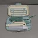 Momcozy Bottle Brush Set - Baby Bottle Cleaner Kit with Silicone Brush, Nipple Brush, Straw Brush, Soap Dispenser, Drying Rack - 7 in 1 Bottle Cleaning Tool for Home and Travel, Green (Classic Style)