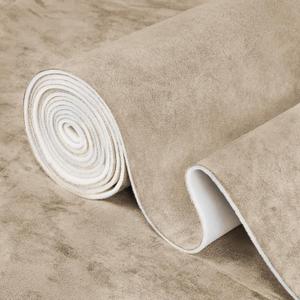 Beige Suede Headliner Fabric for Car Roof 72"x60", 1/8" Foam Backed Suede Material, Soft Touch, Anti-Sag, Soundproof, Flame-Retardant Automotive Upholstery DIY Replacement for SUV, Truck, RV