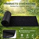 Nuanchu 8 in x 20 ft Recycled Rubber Walkway, Black Rubber Mulch Mat Roll