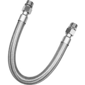 Industrial-Grade Stainless Steel 3/4" Compressor Jumper Hose, 3/4" NPT male20" Length750F450 PSIBoth Sides Fittings Rotate Freely