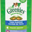 4 x Greenies Feline Smartbites, Cat Treats Healthy Recipe, Indoor Cat Treats, Tuna Flavor, 2.1 oz. Pack (EXP 01/31/28)