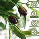 Alupssuc Olive Trees Artificial Indoor, 6FT Tall Faux Olive Tree with White Planter, Artificial Plants with Lifelike Fruits and Realistic Leaves for Modern Home Office Living Room Decor