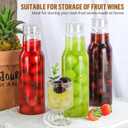 CWHHRN 25 Oz Glass Bottles with Lids, Glass Juice Bottles, Smoothies, Water, Milks, Beverage Storage, Clear Glass Jars for Pickles, Food Storage (4 Pack)