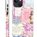 Case Designed for iPhone 15, Hybrid 2-Layer Case, Military-Grade Protection Durable Shockproof Anti-Scratch Phone Case, Pink Blue Jesus Collage