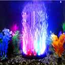 4.92 inch 12 LEDs Fish Tank Light, Bubbler Stone, LED Aquarium Lights Disk, Submersible Fish Tank Decorations Accessories, Underwater Round Small Bubbles Lamp Without Air Pump