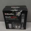 Mueller Multistick 5-in-1 Immersion Blender Handheld,12 Speed Hand Mixer-Turbo Boost,Heaviest Duty Copper Motor,Titanium reinforced Blades Hand Blender,Milk Frother Wand,Whisk,Beaker,Chopper,Grey (Gray)
