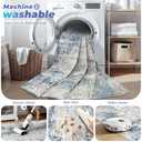 pmtsns Area Rugs 9x12 for Living Room: Washable Rug Modern Abstract Neutral Soft Non-Slip Low-Pile Indoor Large Carpet for Bedroom Dining Room Playroom Home Office (GreyBlueBrown, 9'x12')